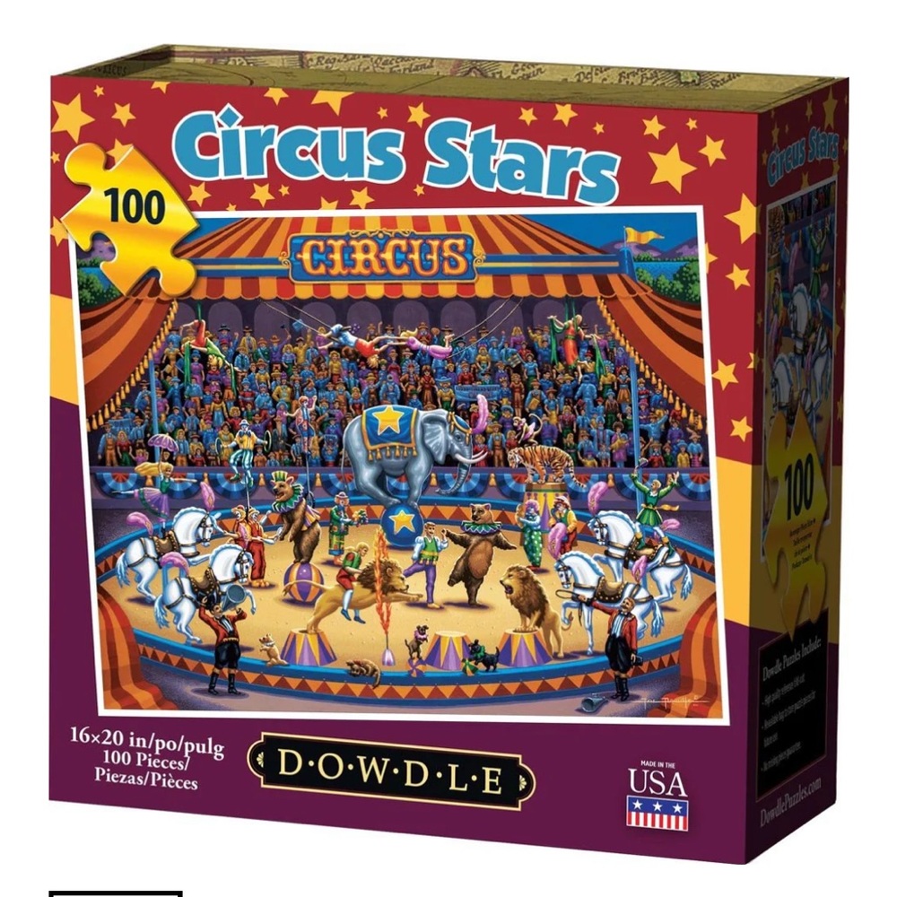100 piece New in Box CIRCUS STARS Dowdle puzzle
